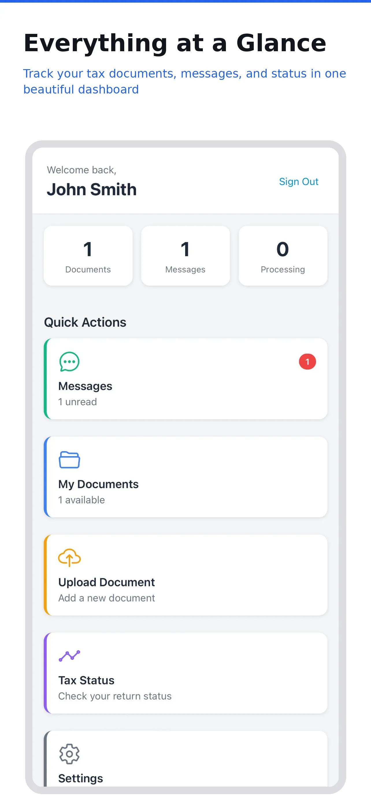 Jaxmo client dashboard overview