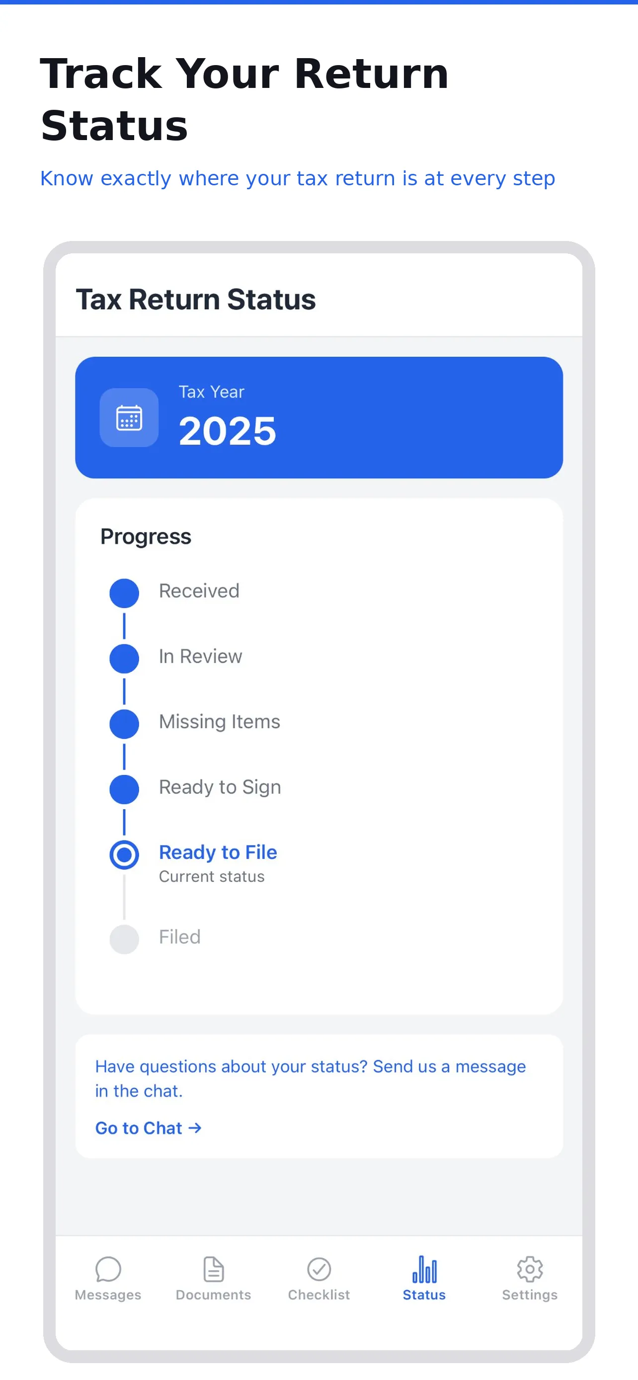 Jaxmo tax return status tracking